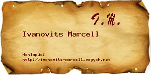 Ivanovits Marcell névjegykártya